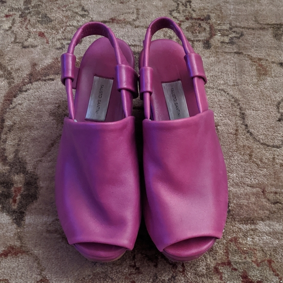 Fausto Santini $400 Italian leather platforms - Picture 2 of 8